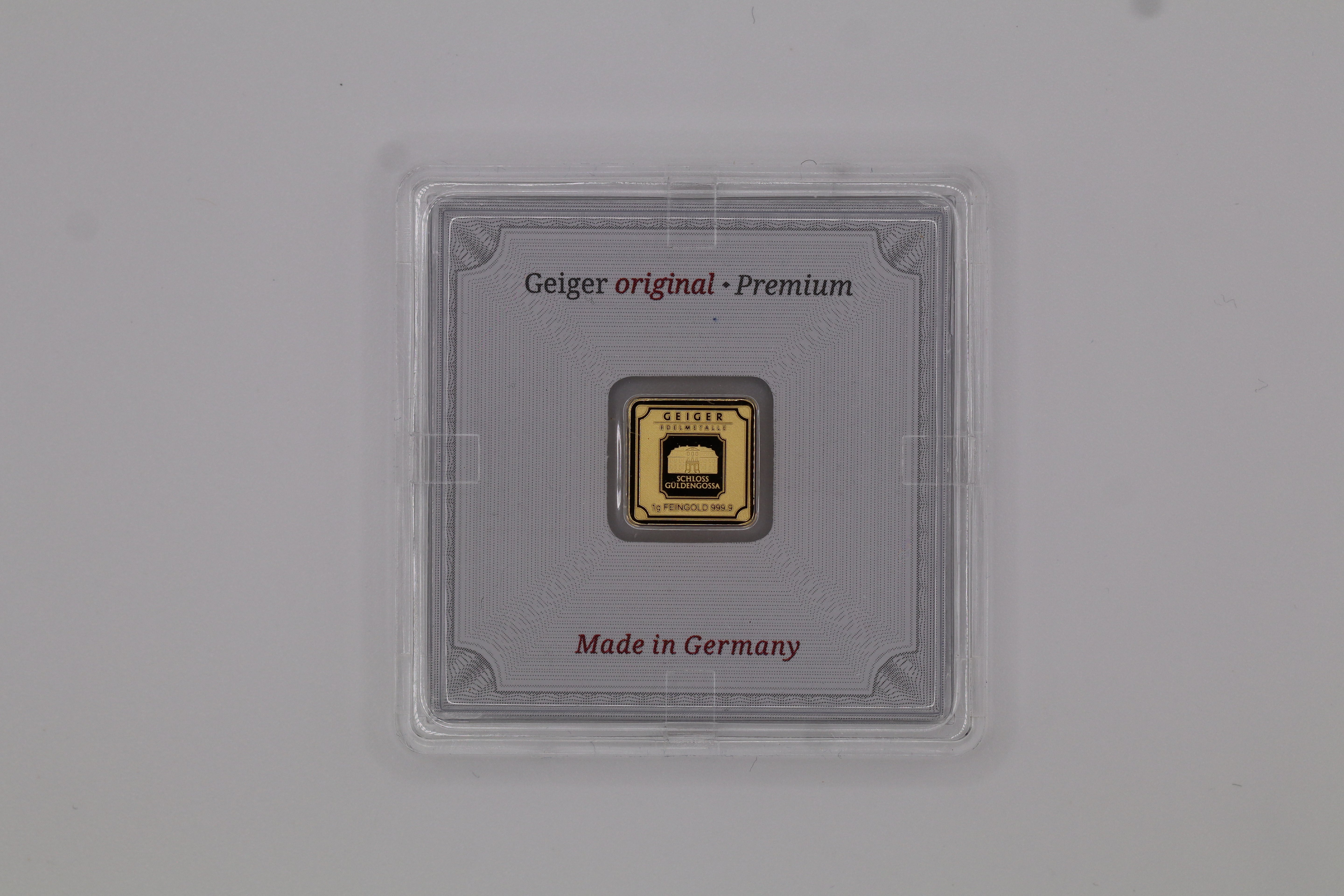 1g Gold Geiger Bar - Premium