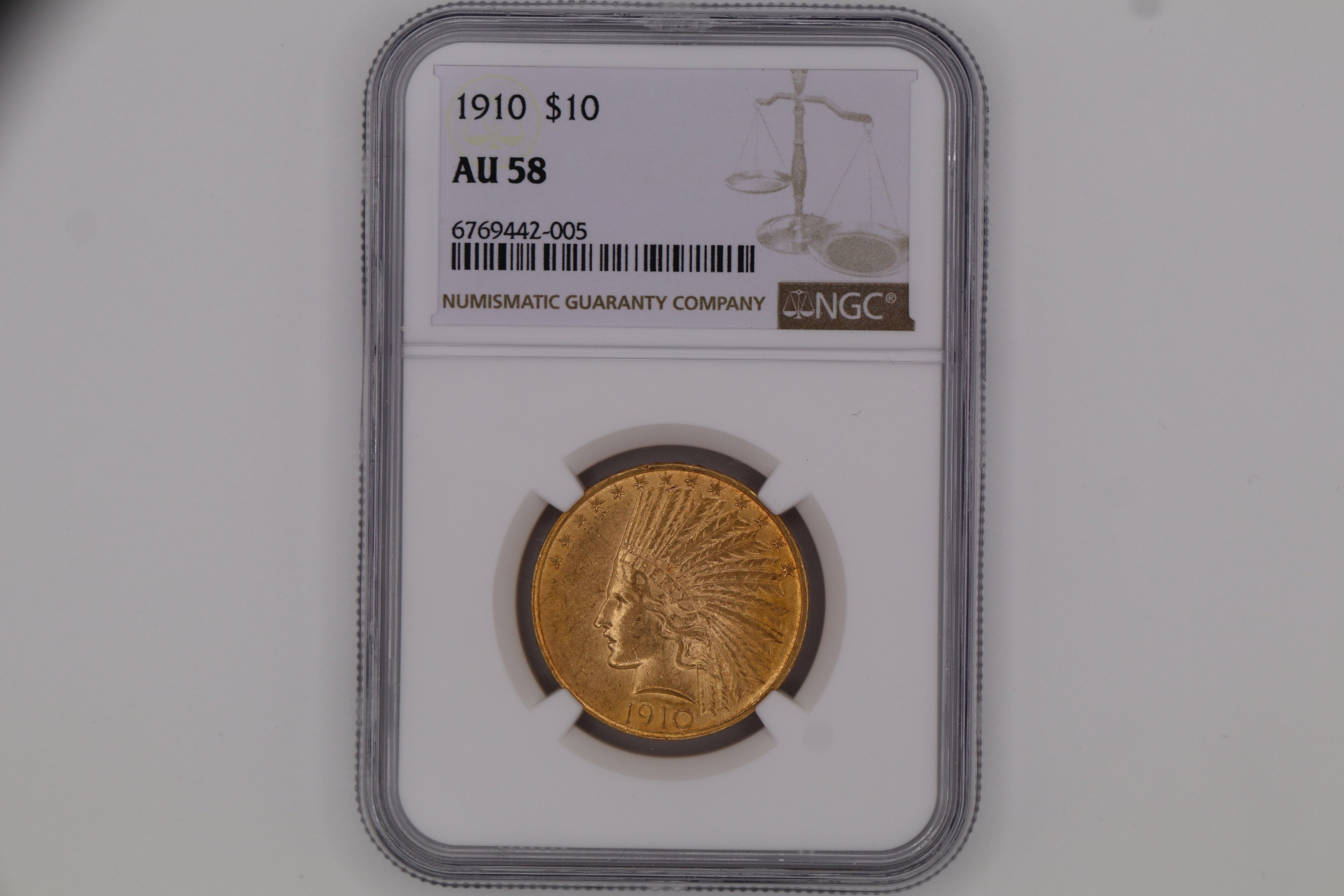 1910 $10 Indian Head Gold Eagle