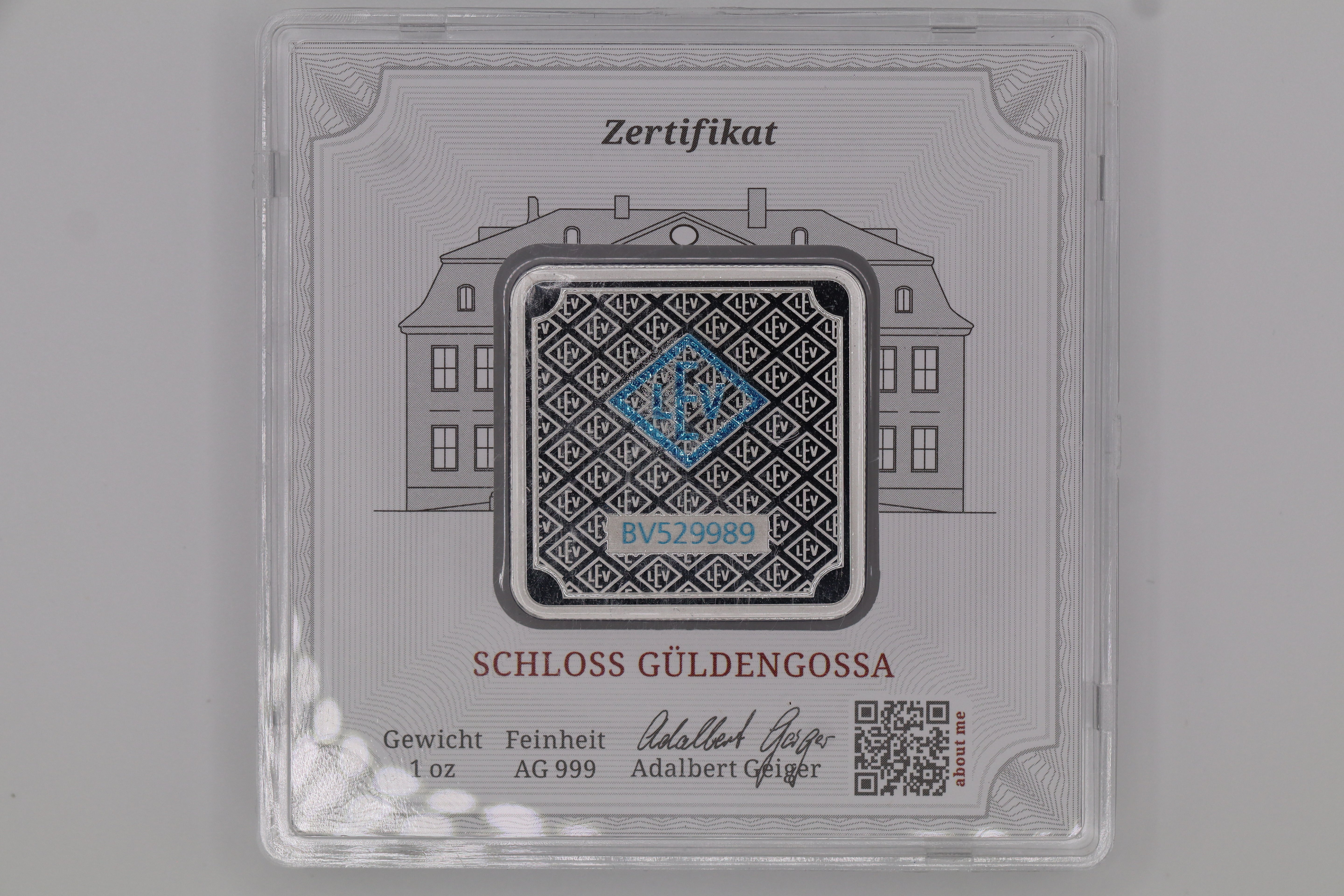 1oz Silver Geiger Bar - Premium