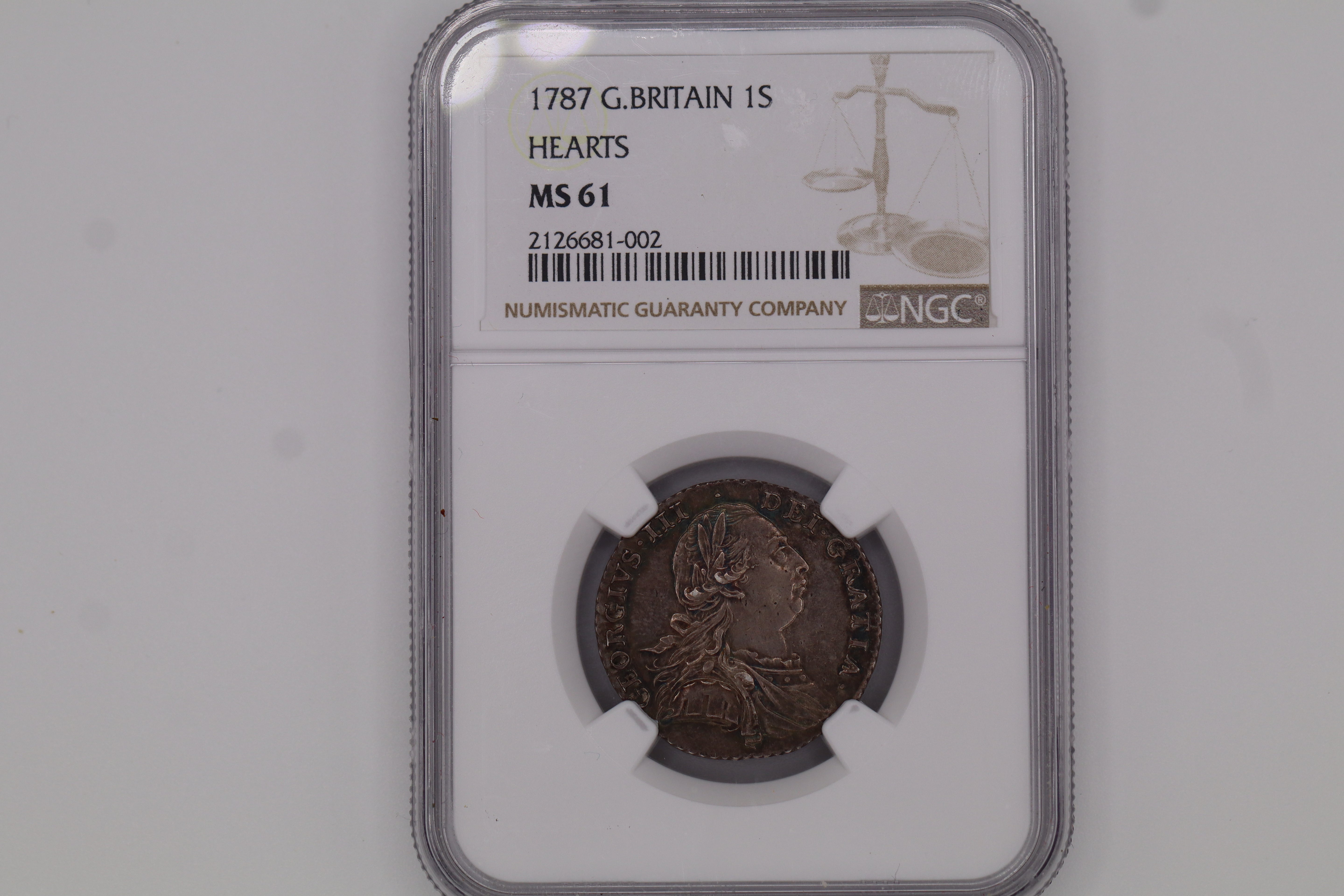 1787 G.BRITAIN HEARTS 1S MS61