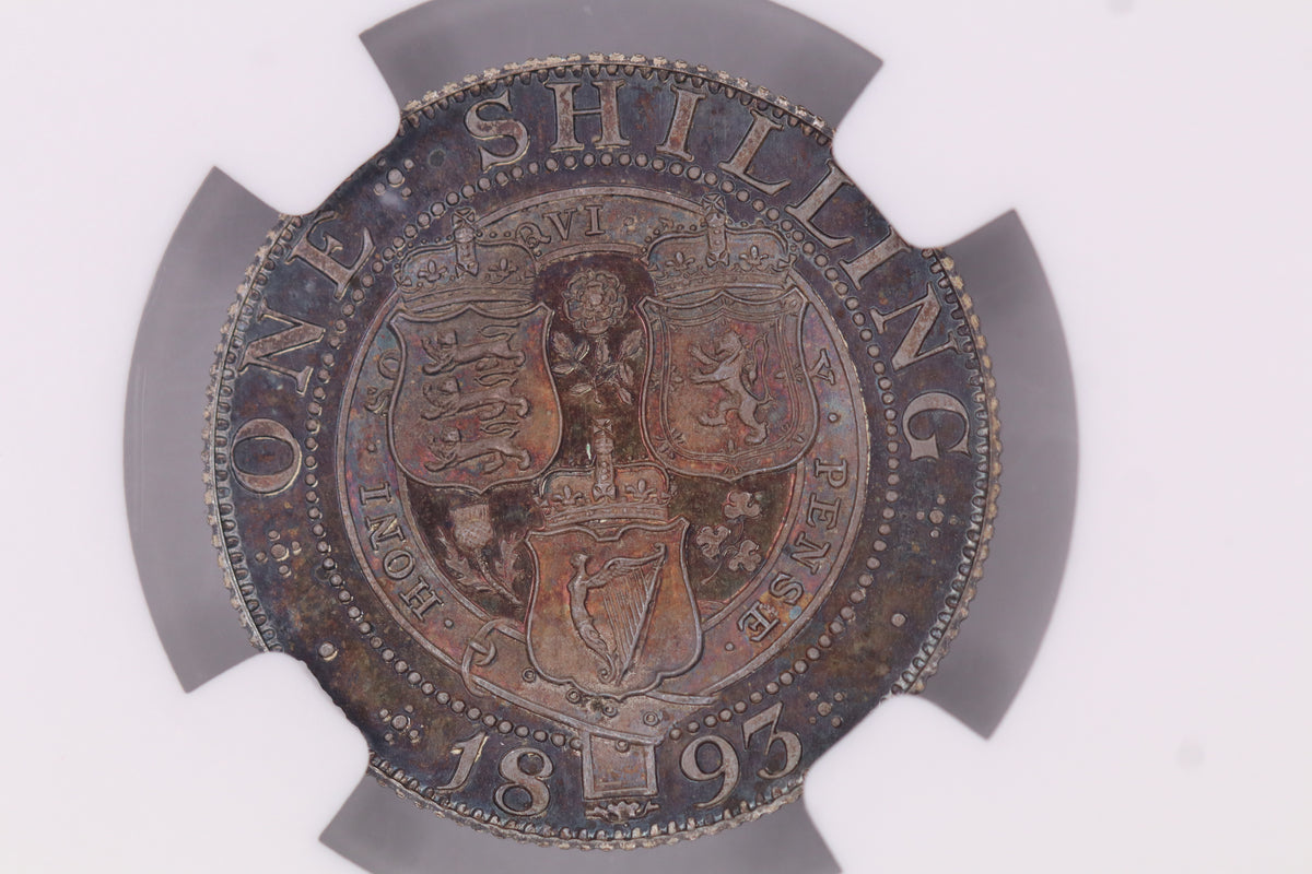 1893 Victoria Proof Silver Shilling PF64