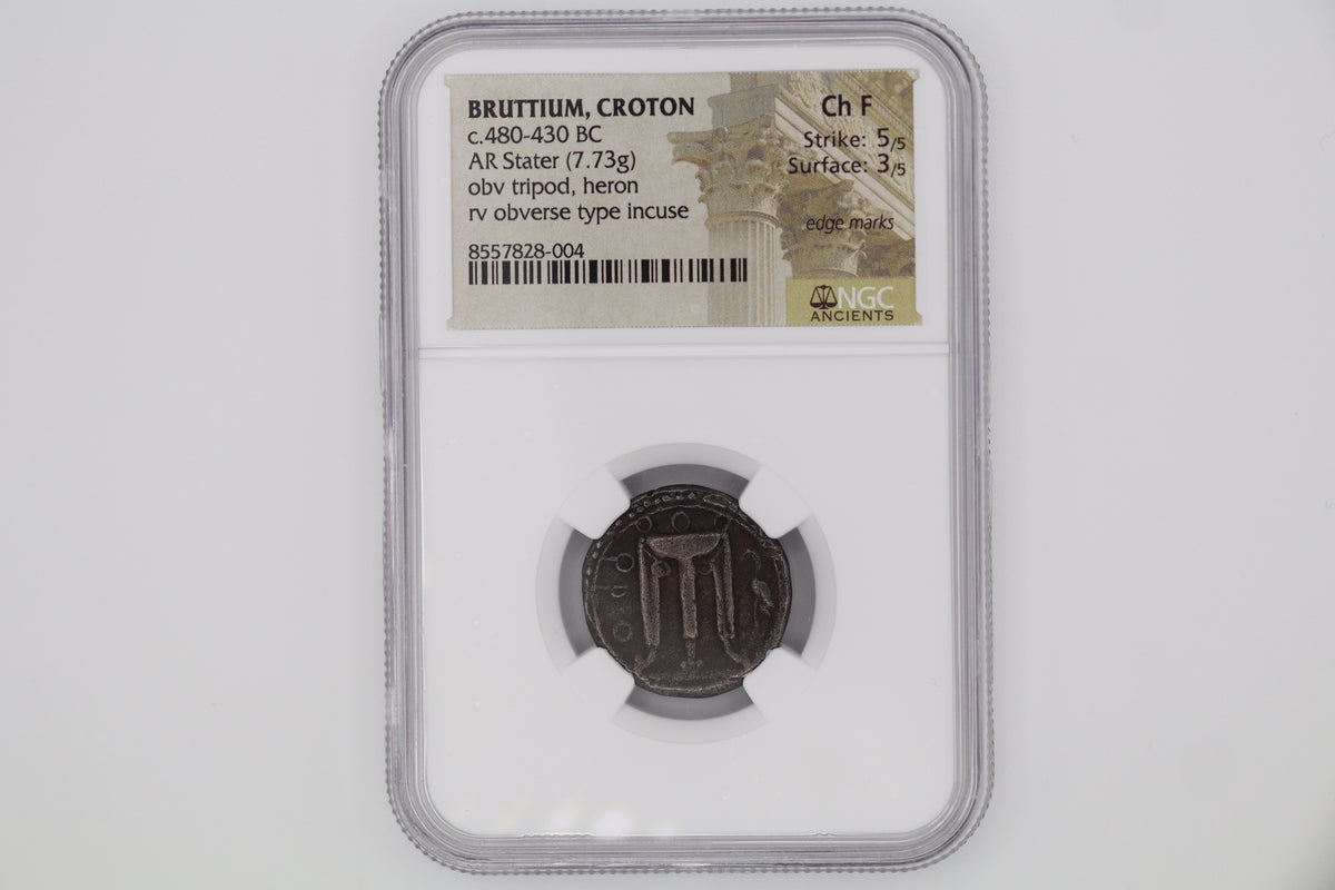 Bruttium, Croton AR Stater Ch F 5/5 - 3/5