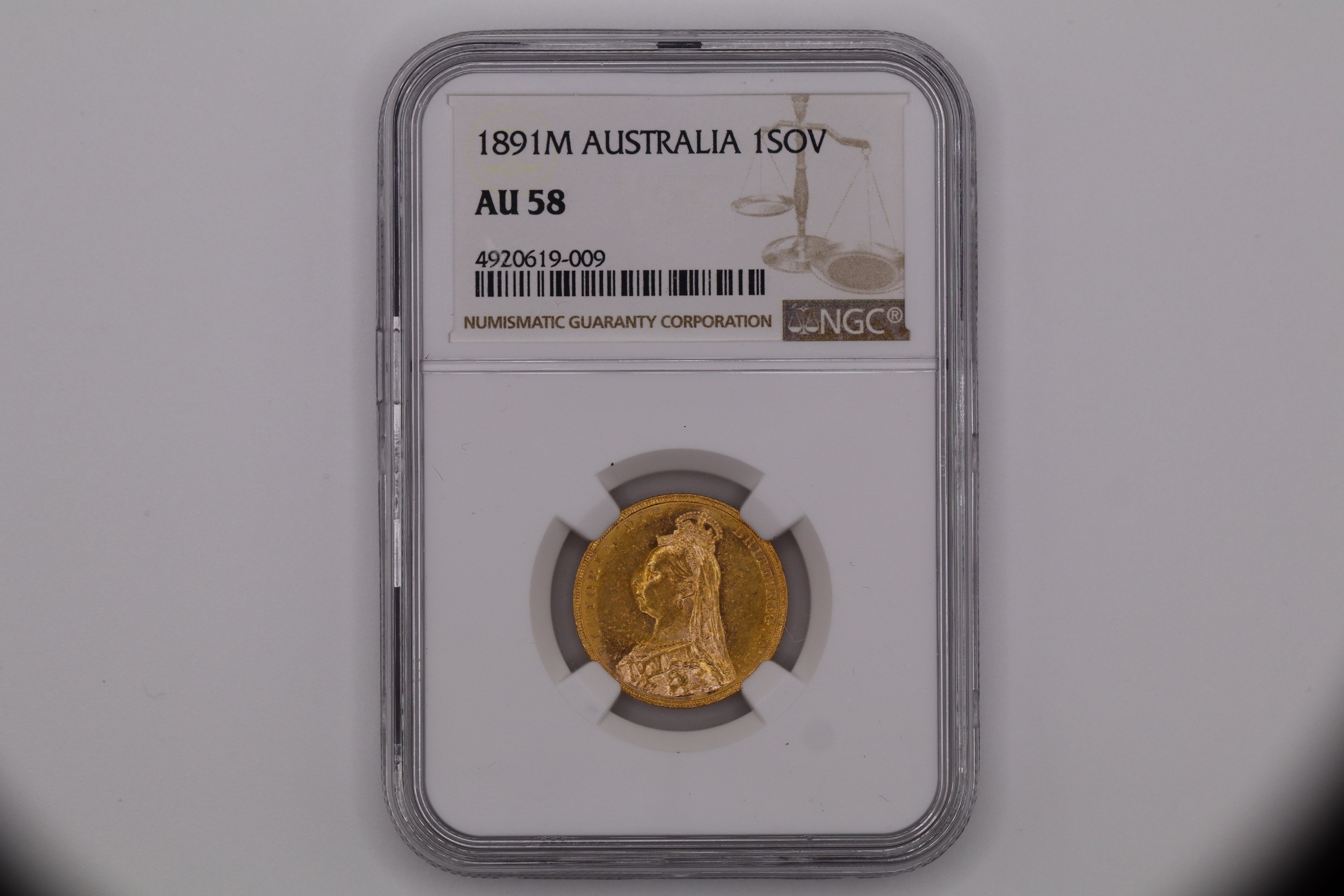 1891M Australian Full Sovereign