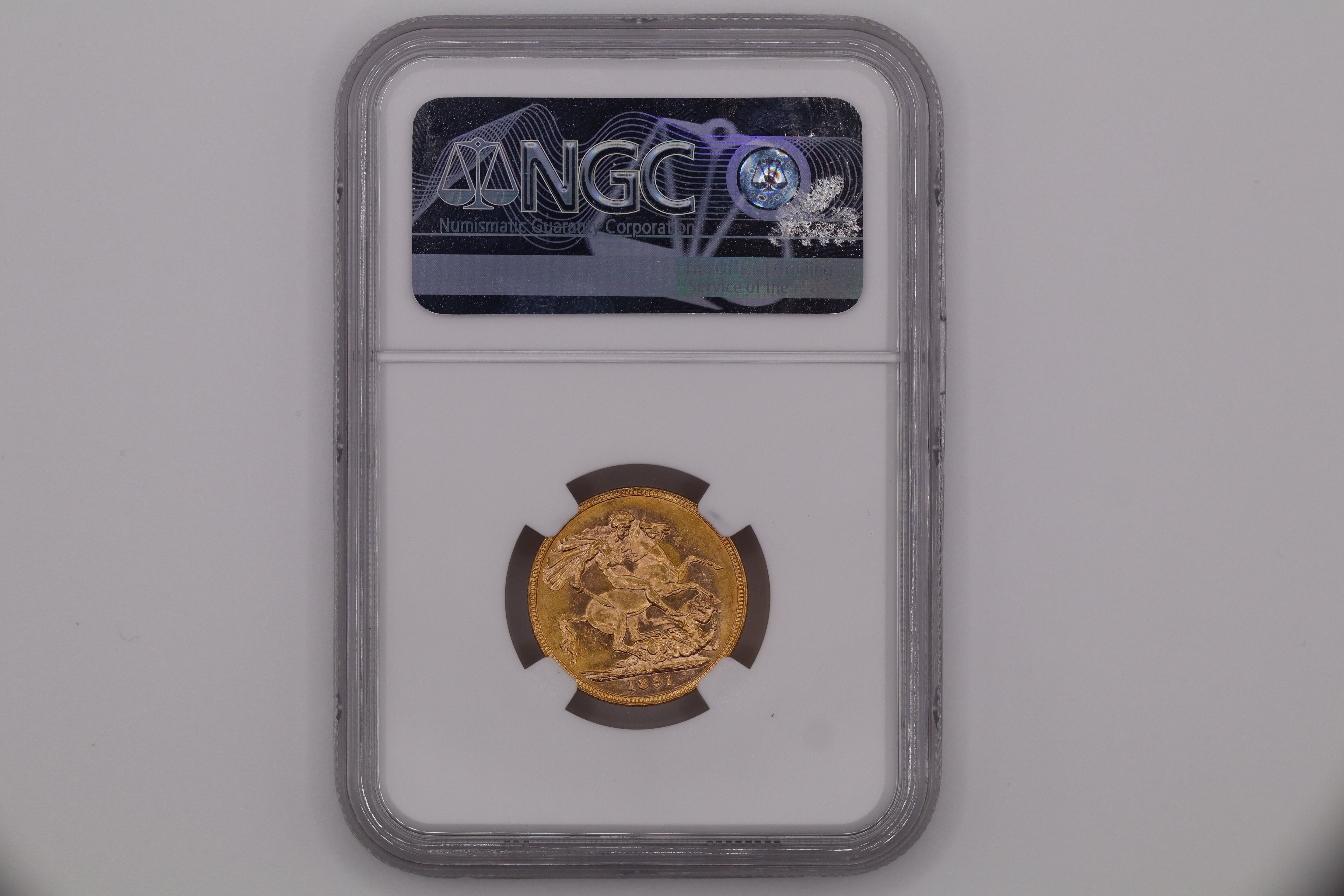 1891M Australian Full Sovereign