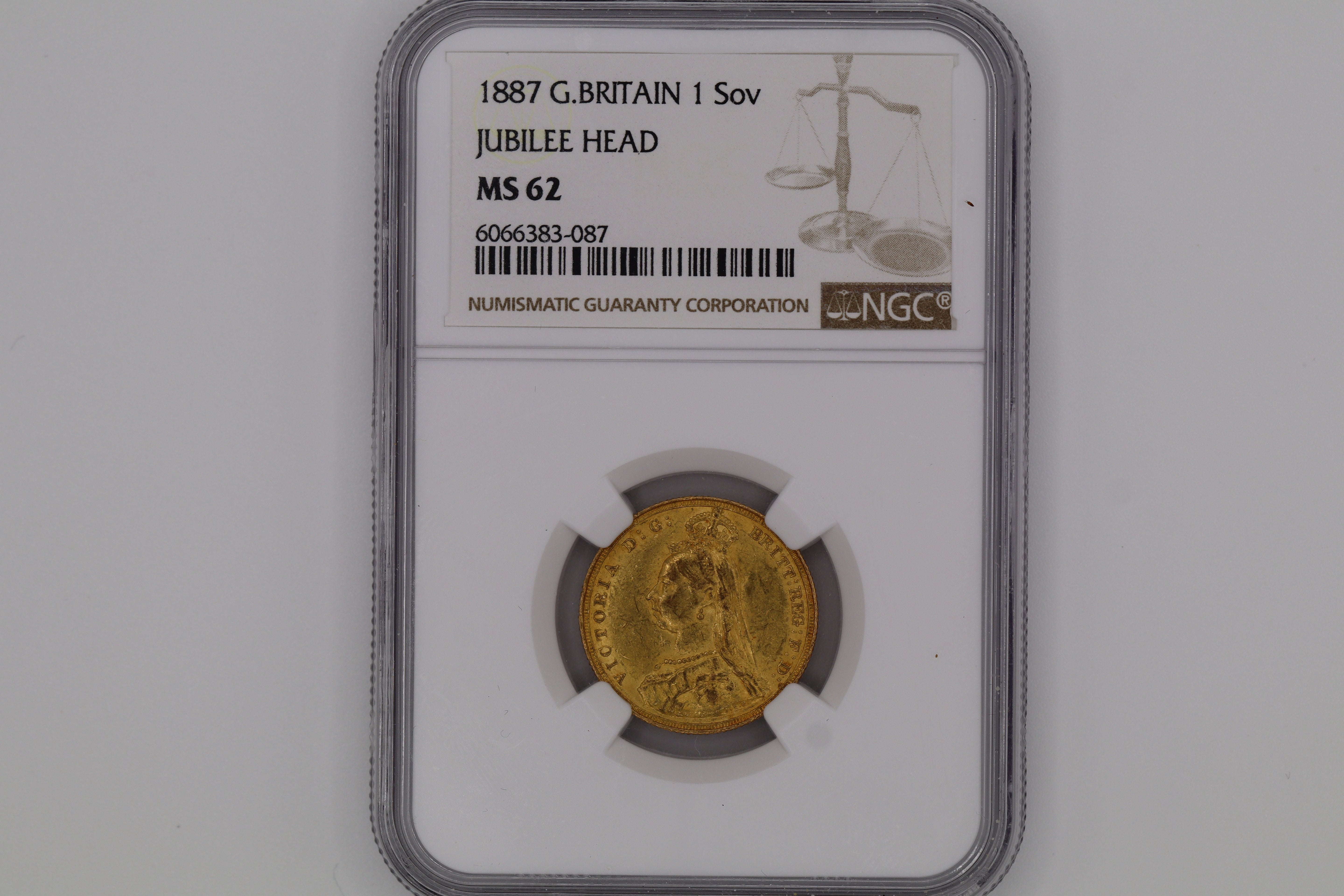 1887 Great Britain Full Sovereign Jubilee Head