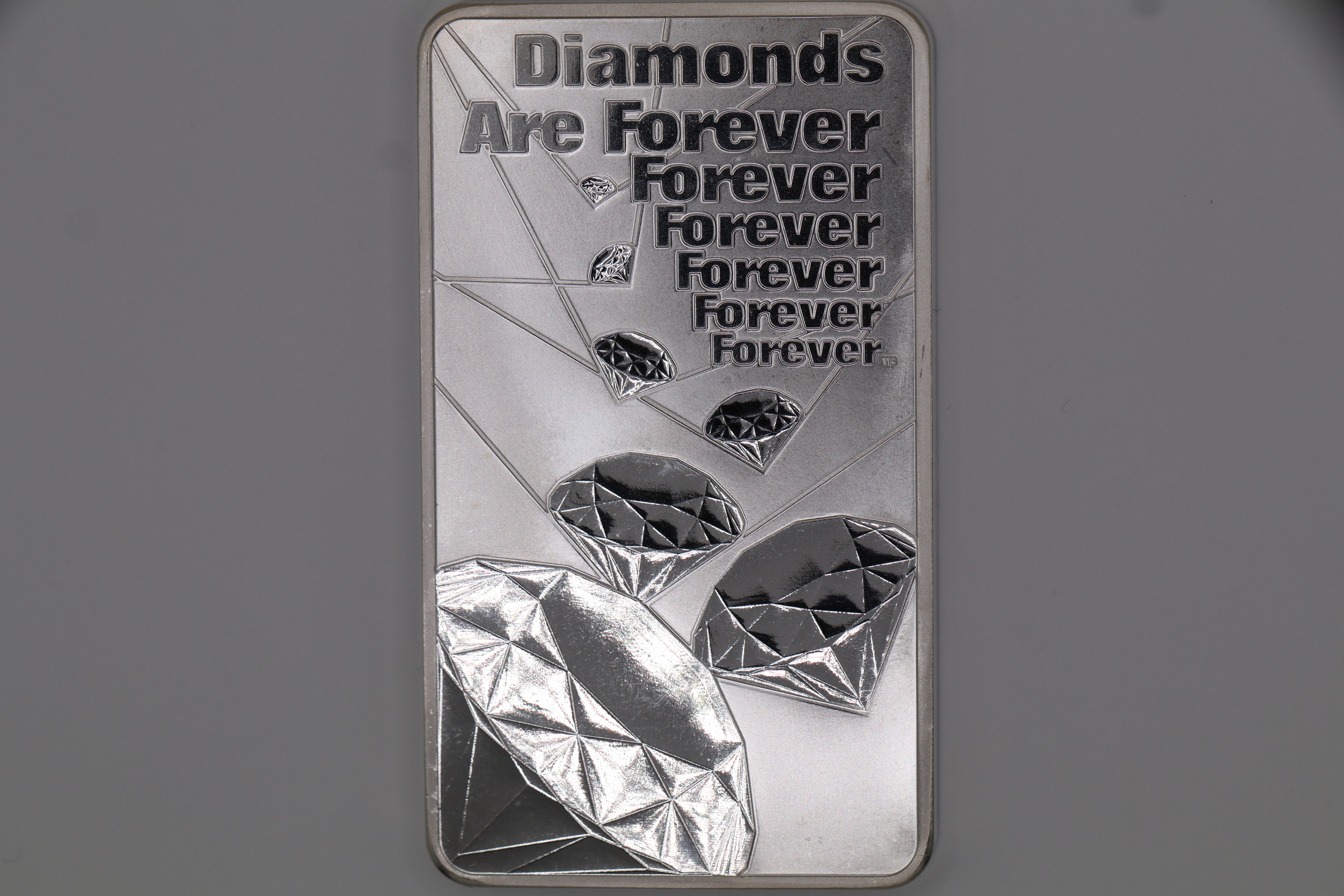 James Bond 10z Silver Bar - Diamonds Are Forever