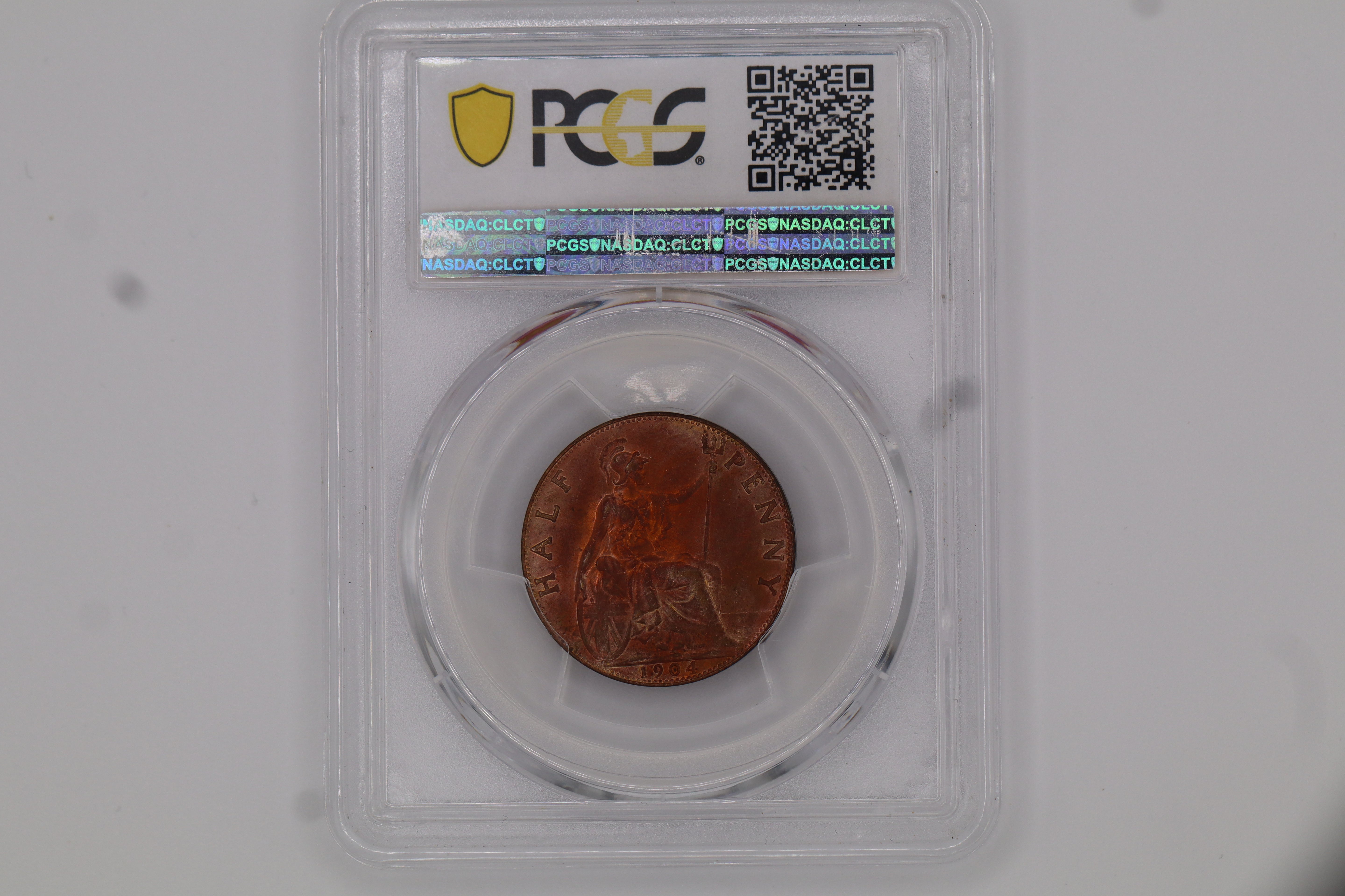 1904 1/2D S-3991, PCGS MS64RB Great Britain