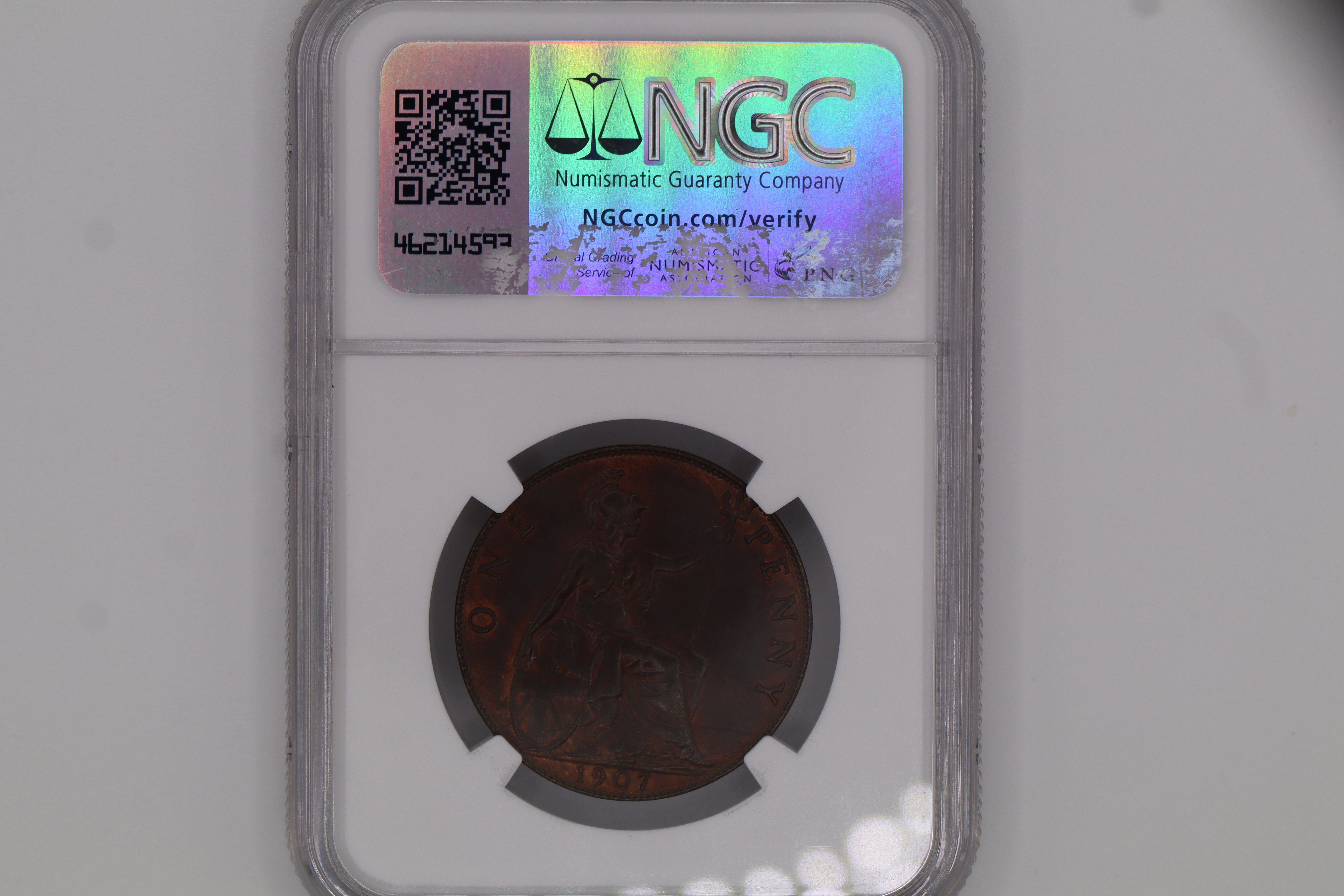 1907 G.BRITAIN PENNY MS64 BN