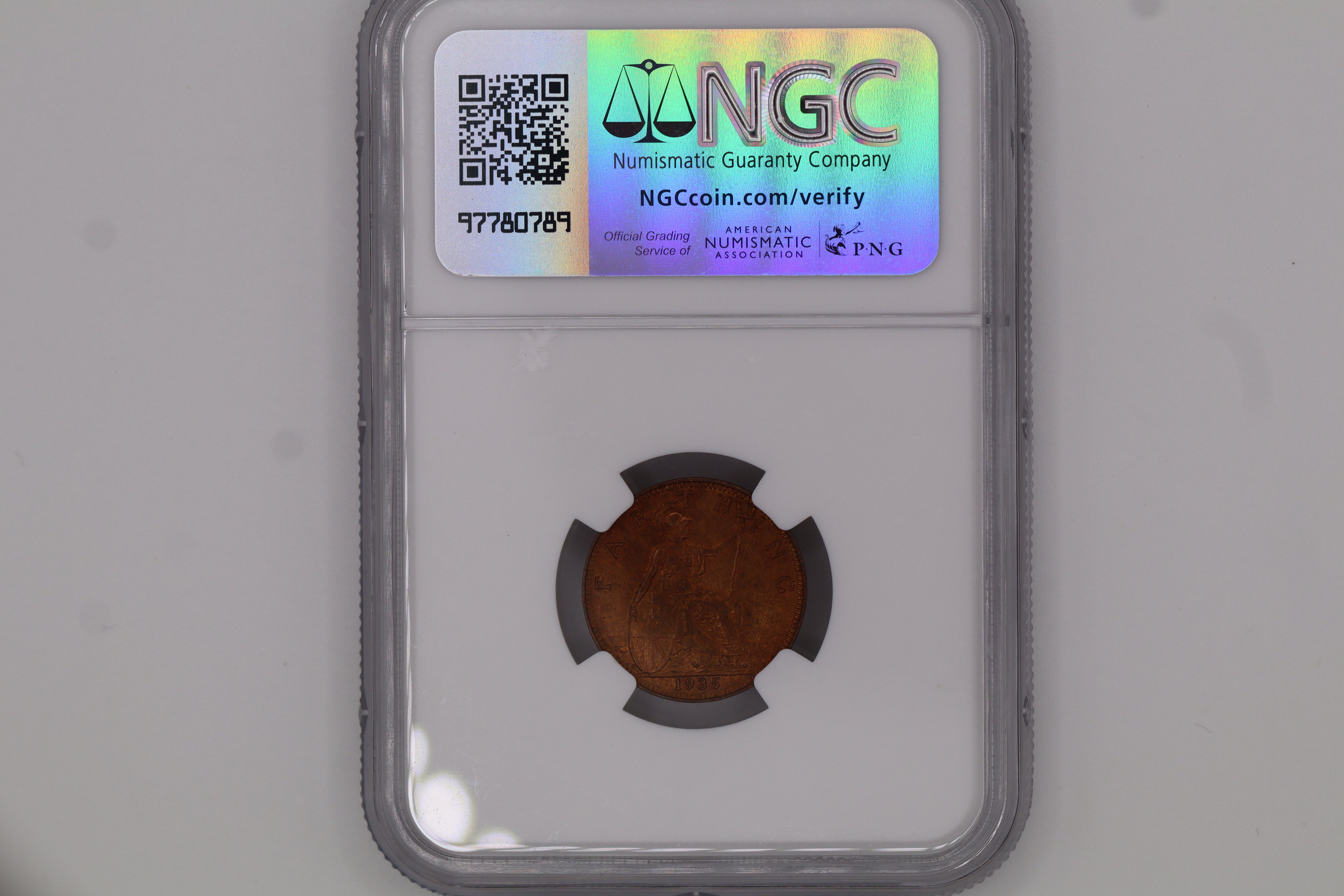 1935 G.BRITAIN 1/4P MS65 RB