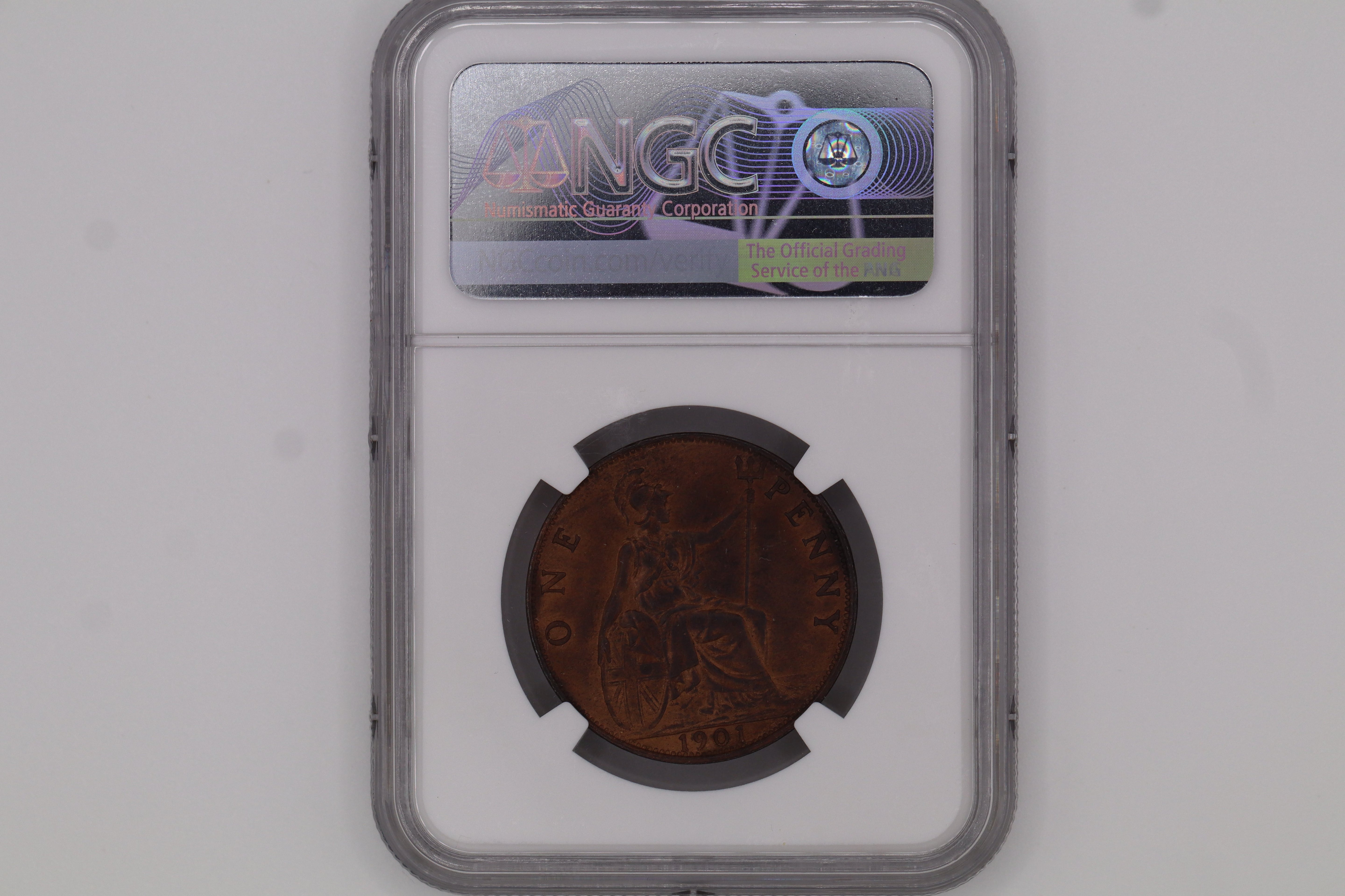 1901 G.BRITAIN PENNY MS63 RB