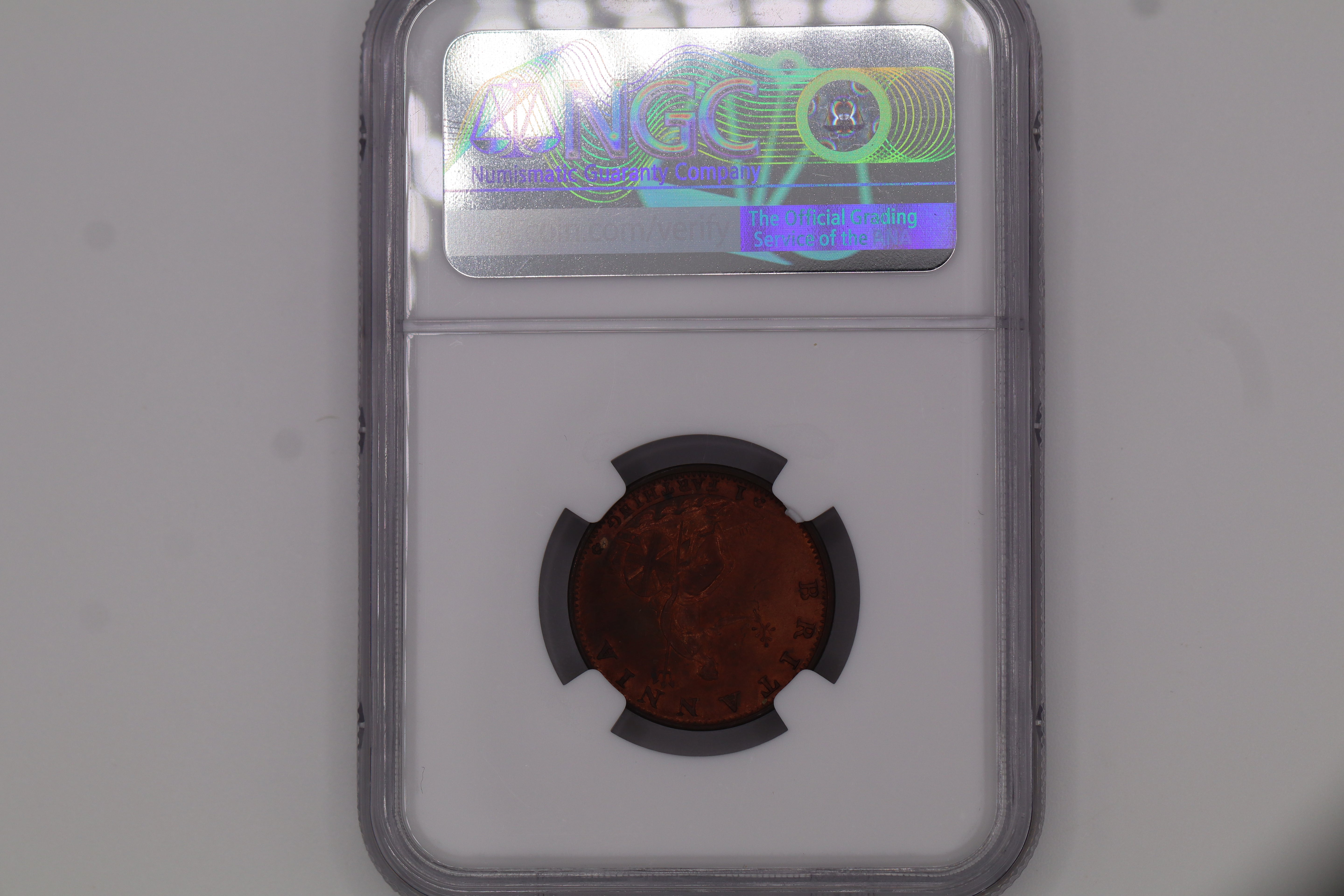 1799 G.BRITAIN 1/4P MS63 RB