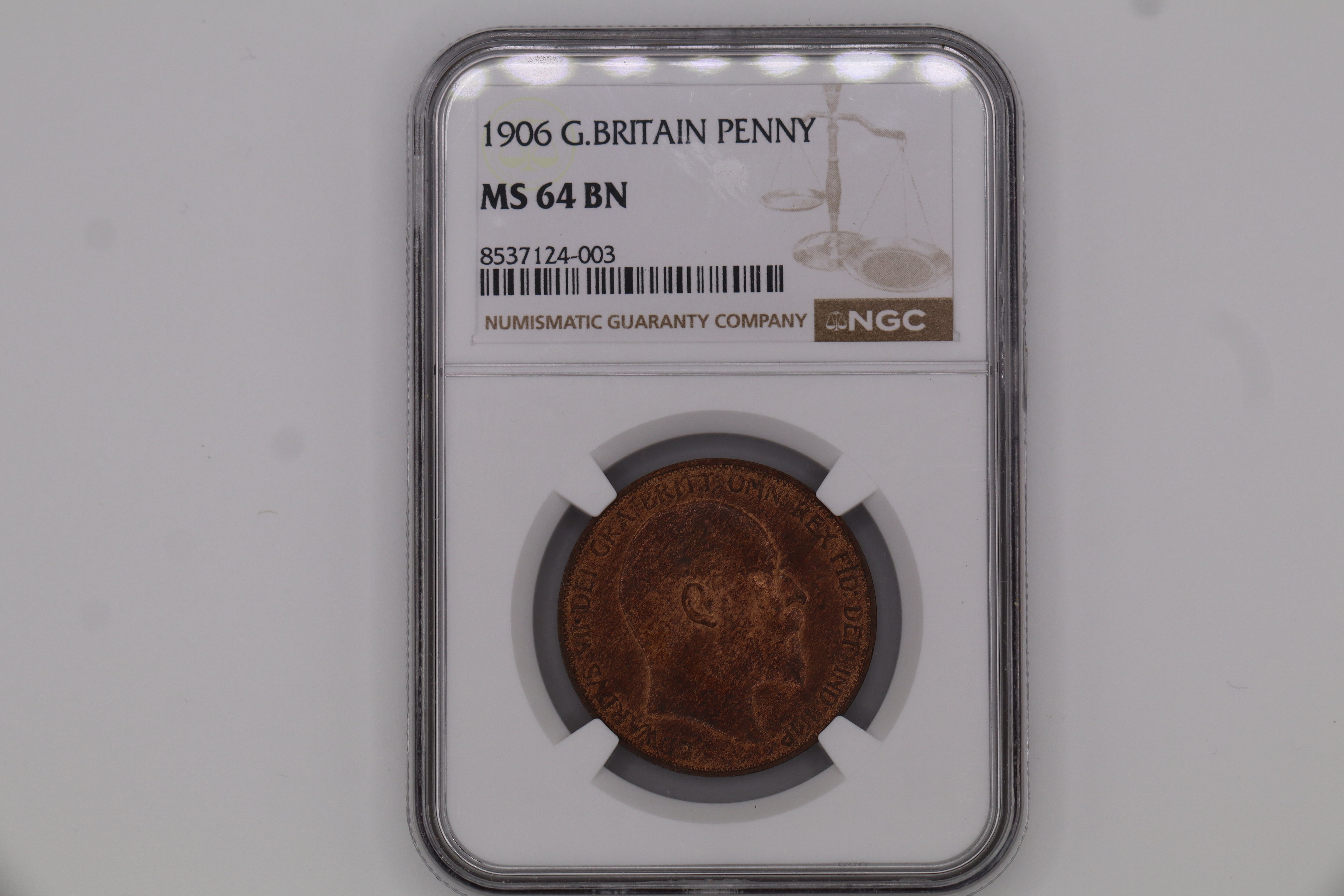 1906 G.BRITAIN PENNY MS64 BN