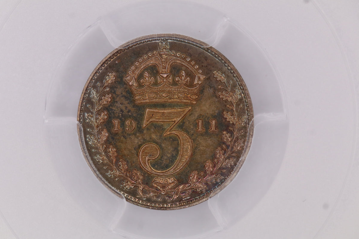 1911 George V 3D Silver Proof PR65 PCGS