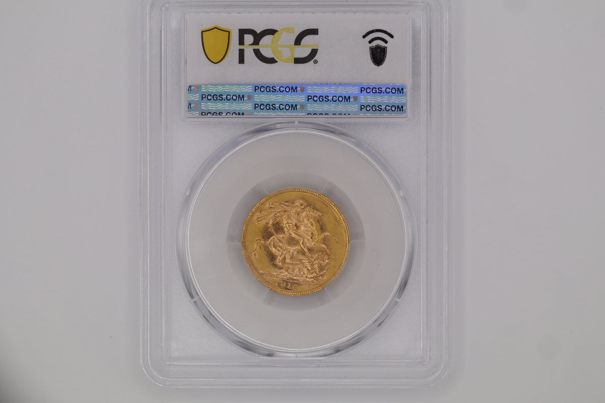 1912-M George V Gold Sovereign PCGS MS64