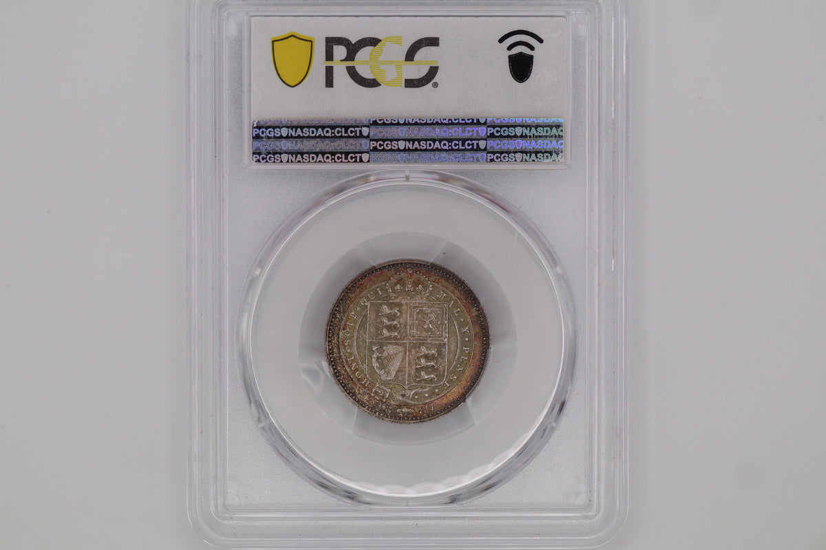 1887 Victoria Jubilee Head Shilling MS65 PCGS