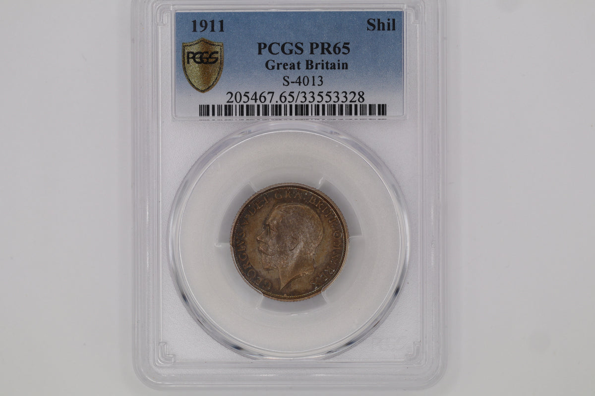 1911 George V Proof Shilling PCGS PR65