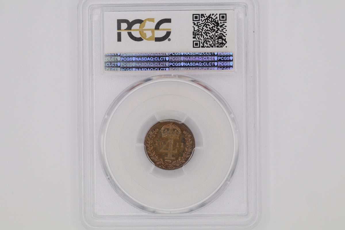 1911 George V 4D Silver Proof PR65 PCGS
