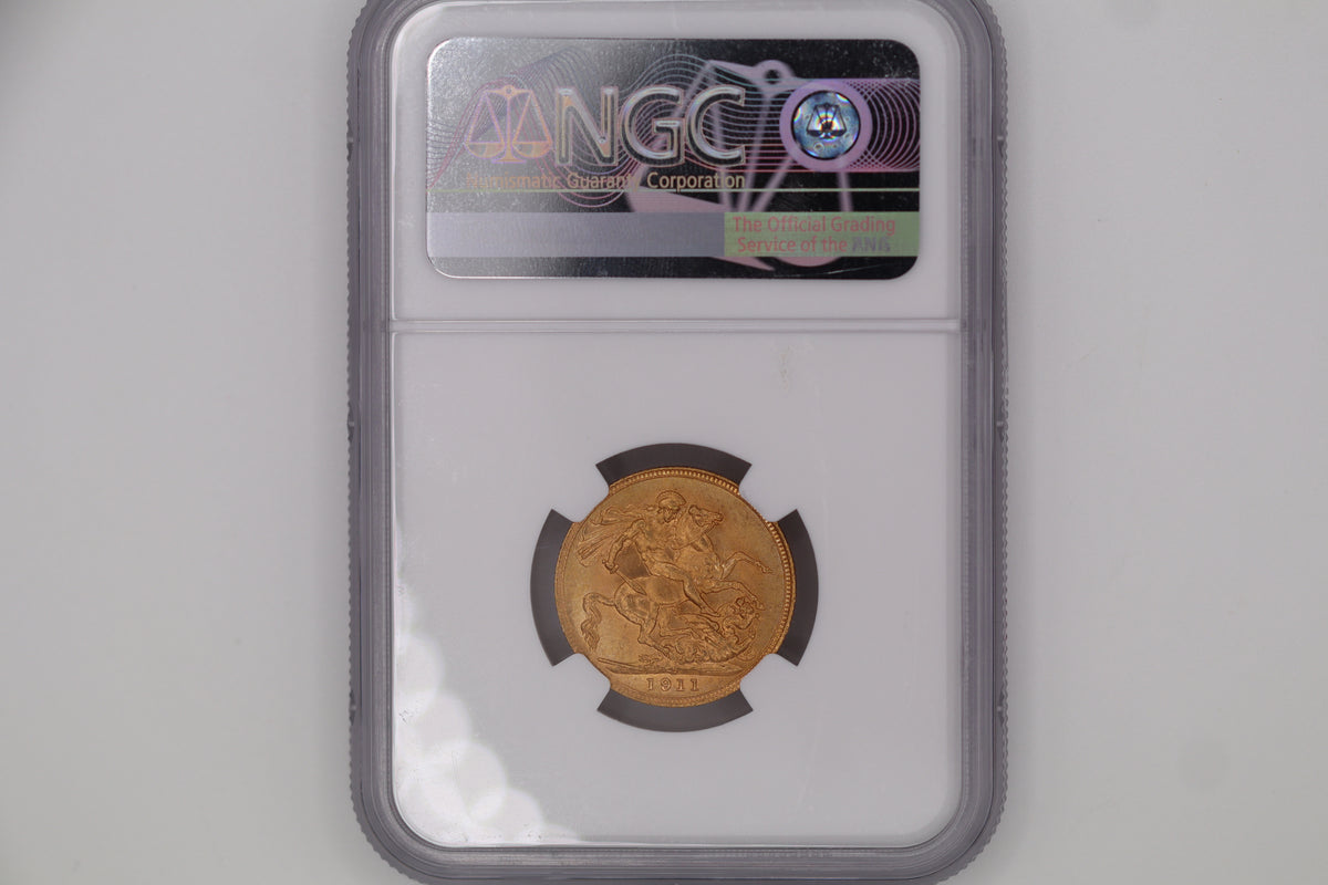 1911 Sydney Mint George V Sovereign MS64