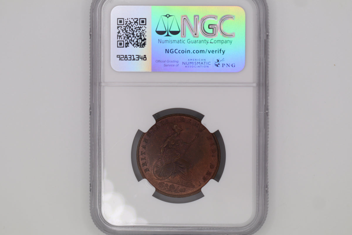1854 G.Britain Half Penny MS64BN