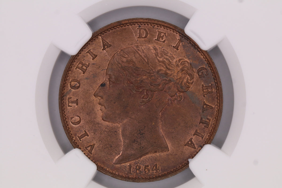 1854 G.Britain Half Penny MS64BN
