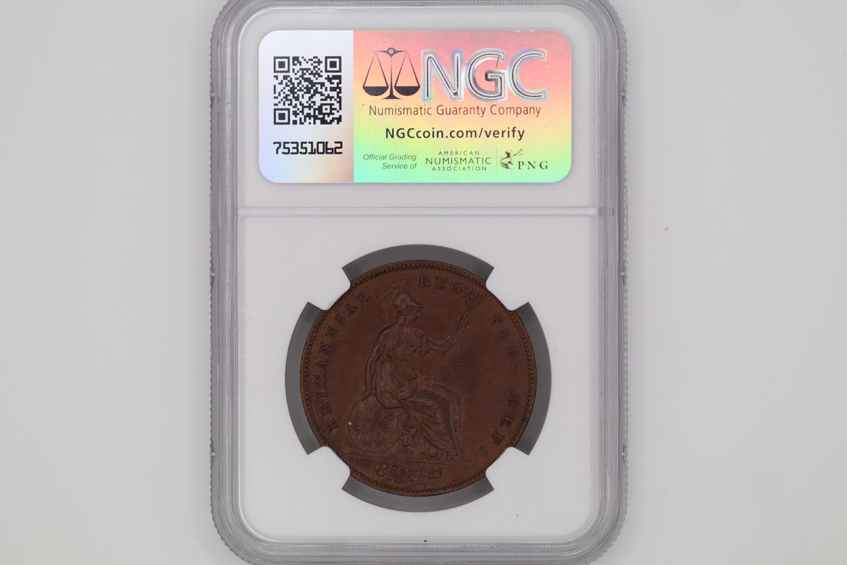 1858 Victoria Copper Penny MS62BN