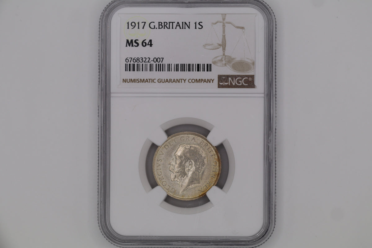 1917 G.Britain Shilling MS64