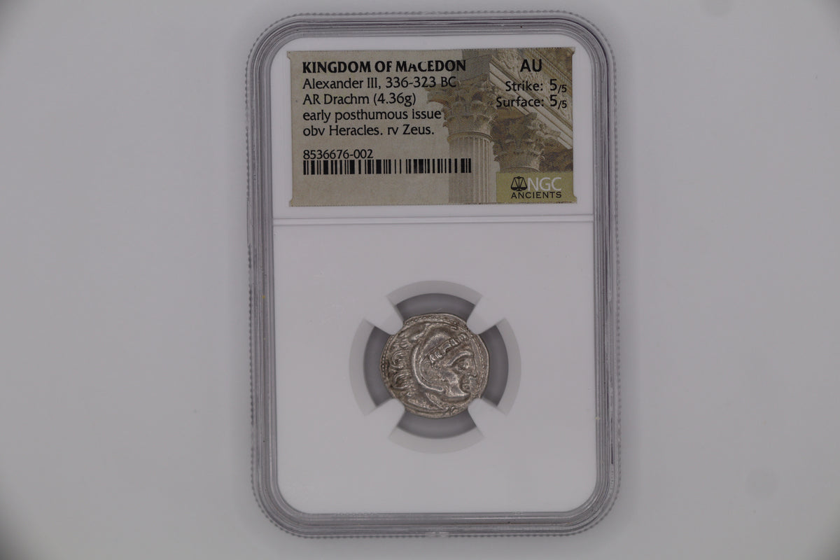 Kingdom of Macedon Drachm – Alexander III NGC 5/5 - 5/5