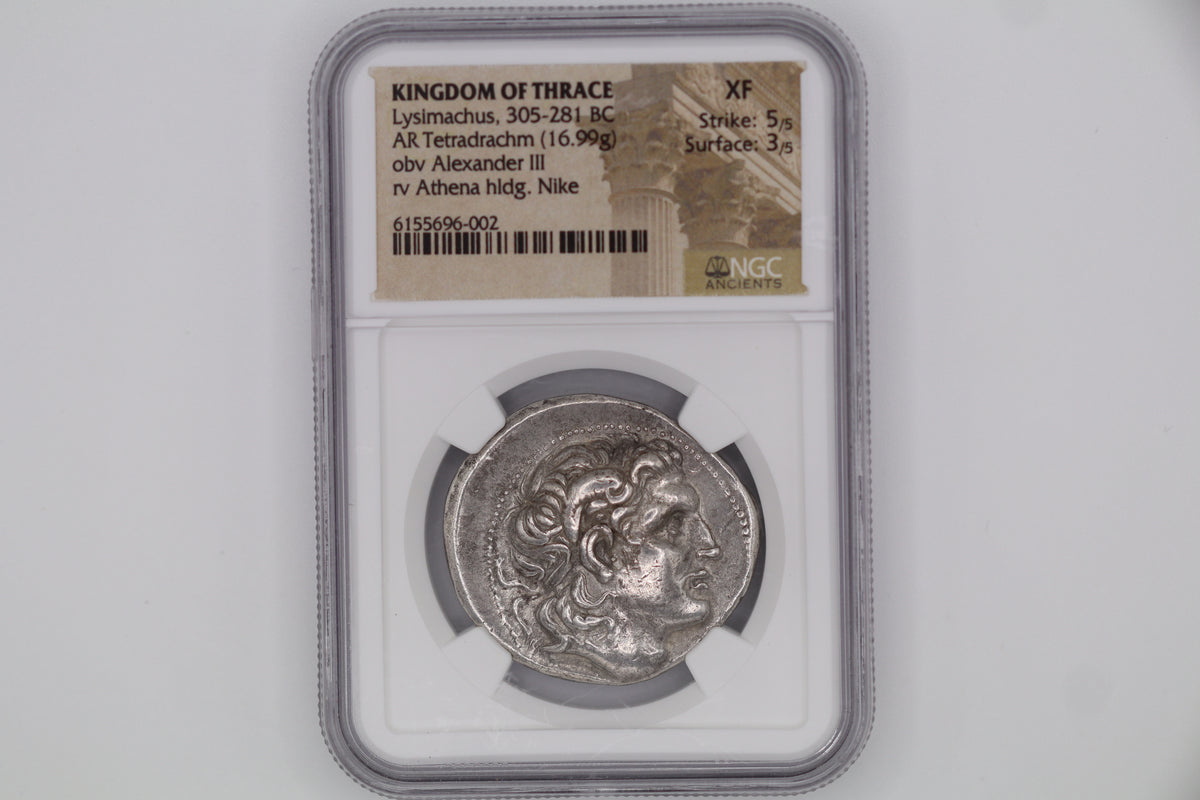 Kingdom of Thrace – Lysimachus Tetradrachm XF 5/5 - 3/5