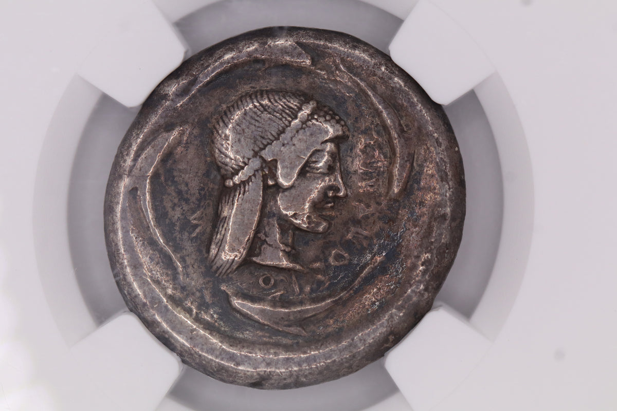 Sicily Syracuse AR Tetradrachm Ch F 5/5 - 2/5