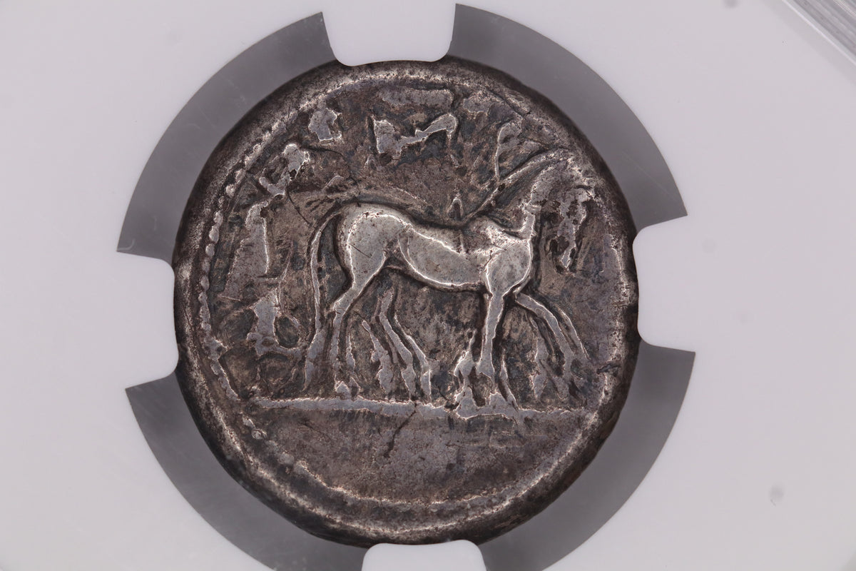 Sicily Syracuse AR Tetradrachm Ch F 5/5 - 2/5