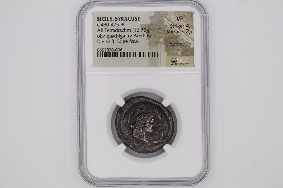 Sicily Syracuse AR Tetradrachm VF 4/5 - 2/5